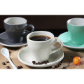 Haonai antiguas 100-200ml taza de café de cerámica y platillo